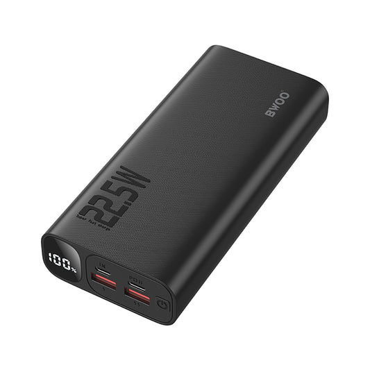Εξωτερική Μπαταρία BWOO BO-P44, 20000mAh, 22.5W, QC + PD, 1 x USB-C - 2 x USB-A, Μαύρη