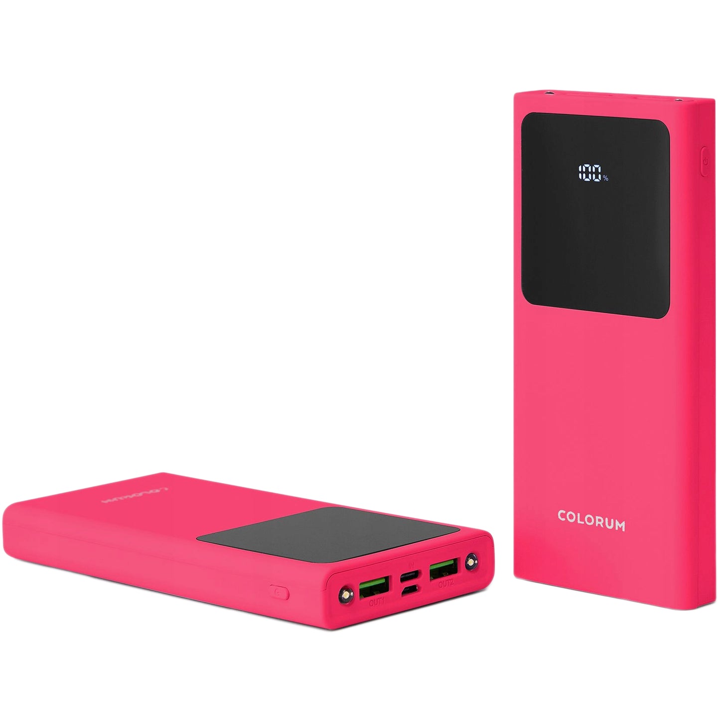 Εξωτερική μπαταρία Colorum CPB10-02, 10000mAh, 10W, 2 x USB-A, Ματζέντα