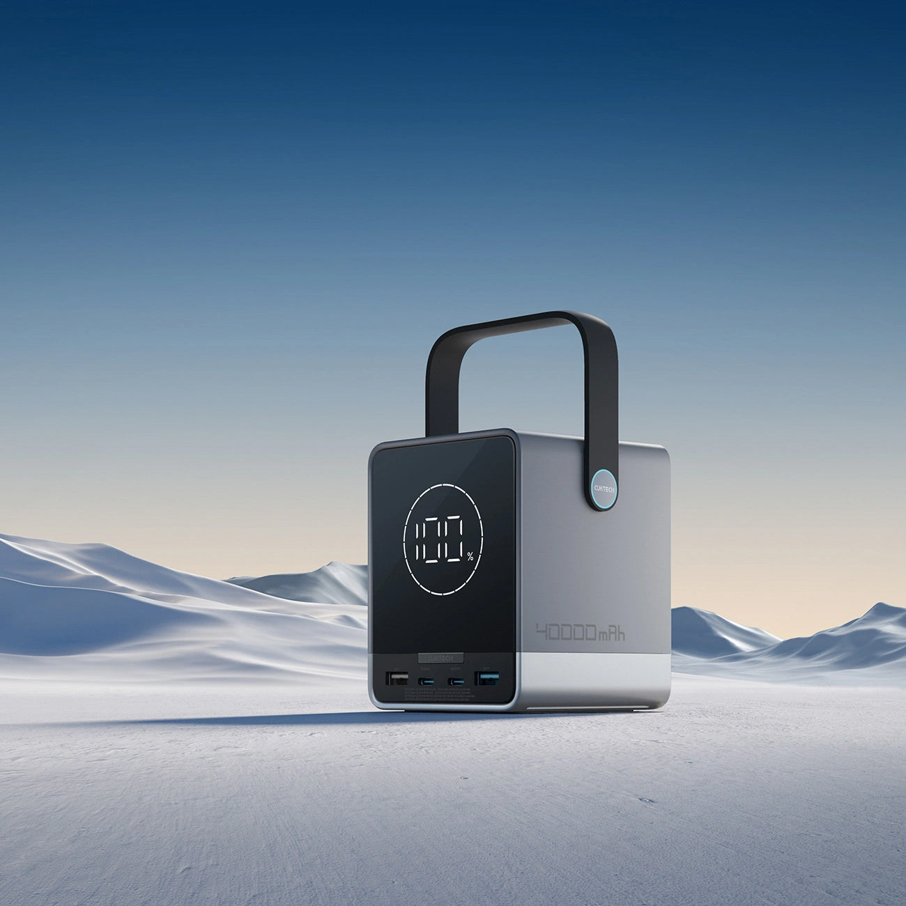 Εξωτερική Μπαταρία Cuktech, 40000mAh, 300W, QC + PD + FQI, 1 x QI - 2 x USB-A - 2 x USB-C, Μαύρο