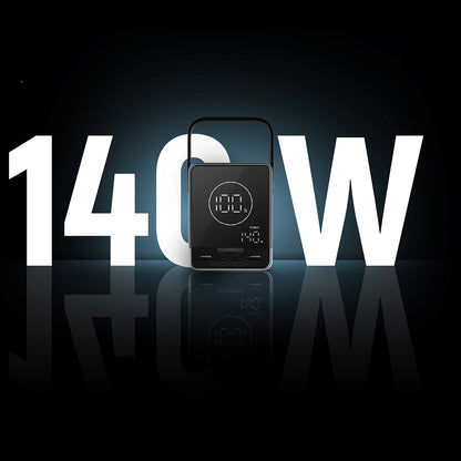 Εξωτερική Μπαταρία Cuktech, 40000mAh, 300W, QC + PD + FQI, 1 x QI - 2 x USB-A - 2 x USB-C, Μαύρο