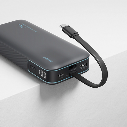 Cuktech LPB200N External Battery, 20000mAh, 40W, QC + PD, 1 x USB-A - 2 x USB-C, Black