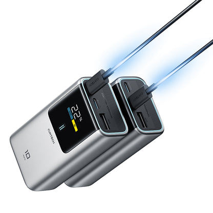 Cuktech PB1055 External Battery, 10000mAh, 55W, QC + PD, 1 x USB-A - 2 x USB-C, Gray CKPB1055GBTG