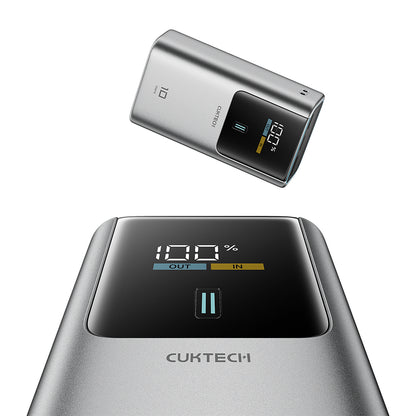 Cuktech PB1055 External Battery, 10000mAh, 55W, QC + PD, 1 x USB-A - 2 x USB-C, Gray CKPB1055GBTG