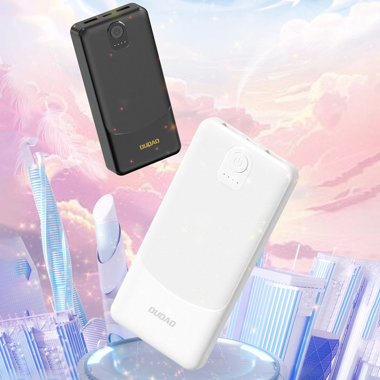 Εξωτερική Μπαταρία Dudao K10, 10000mAh, 12W, 2 x USB-A, Μαύρη