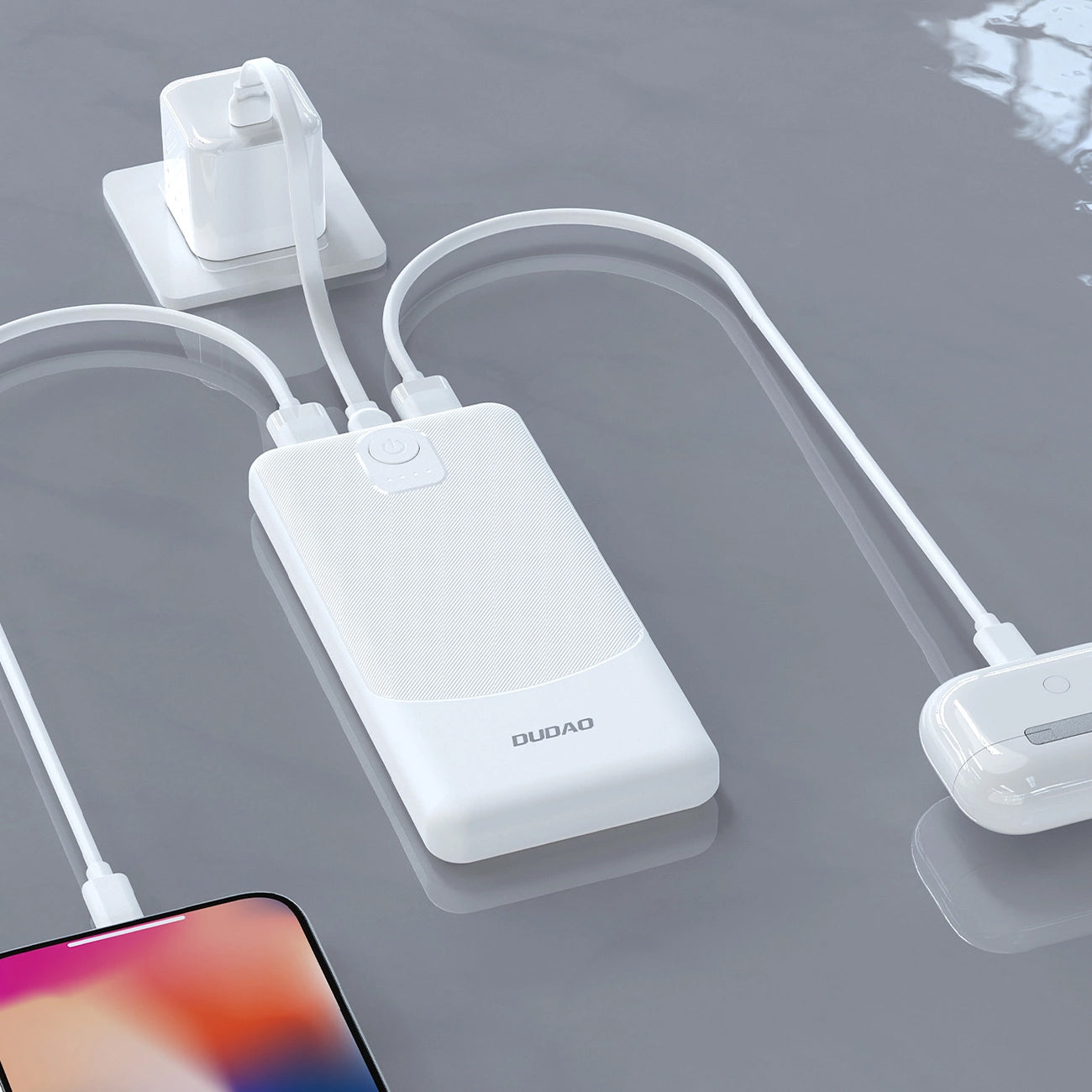 Εξωτερική Μπαταρία Dudao K10, 10000mAh, 12W, 2 x USB-A, Μαύρη