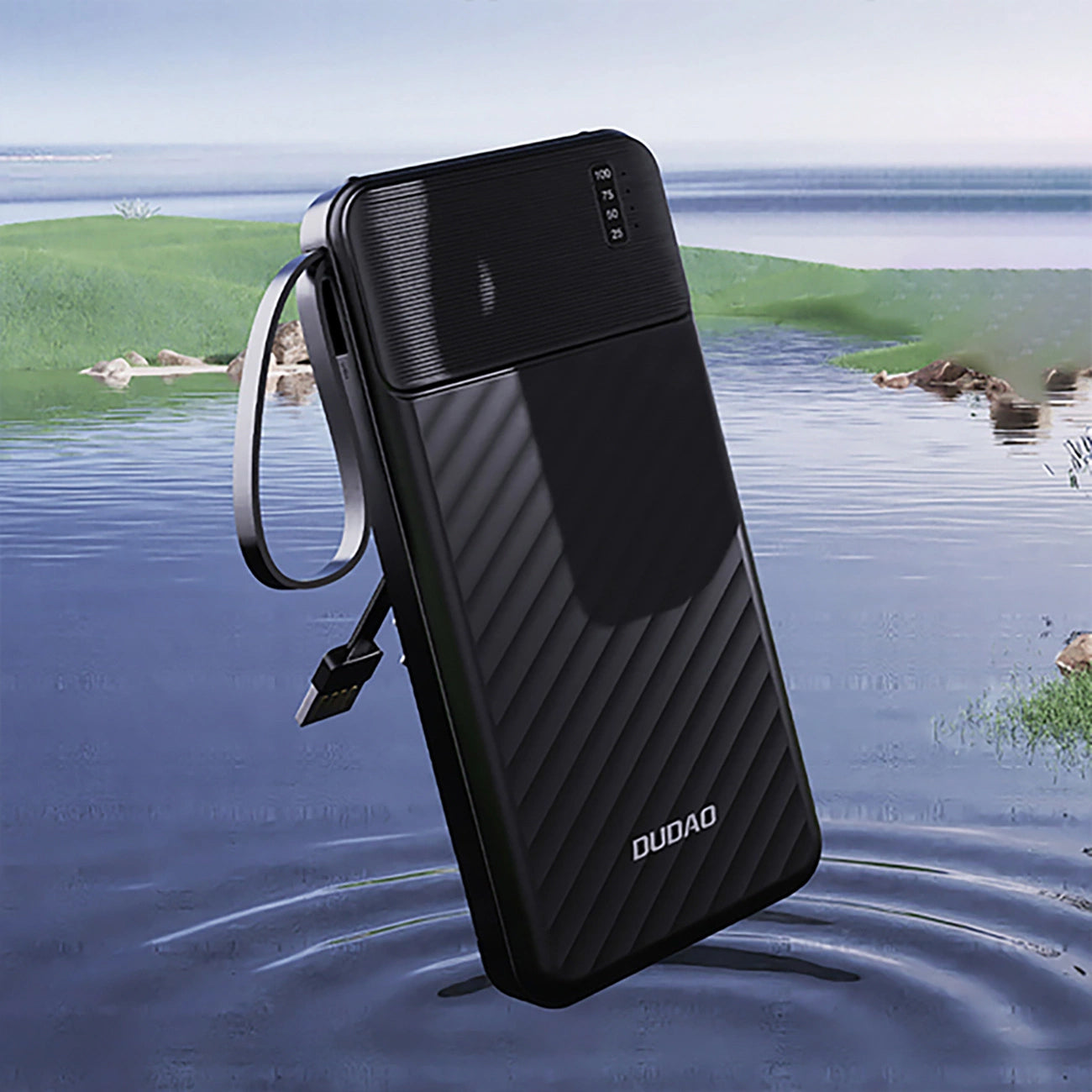 Εξωτερική Μπαταρία Dudao K11 Pro, 20000mAh, 10W, 1 x Lightning - 1 x microUSB - 1 x USB-A - 1 x USB-C, Μαύρη