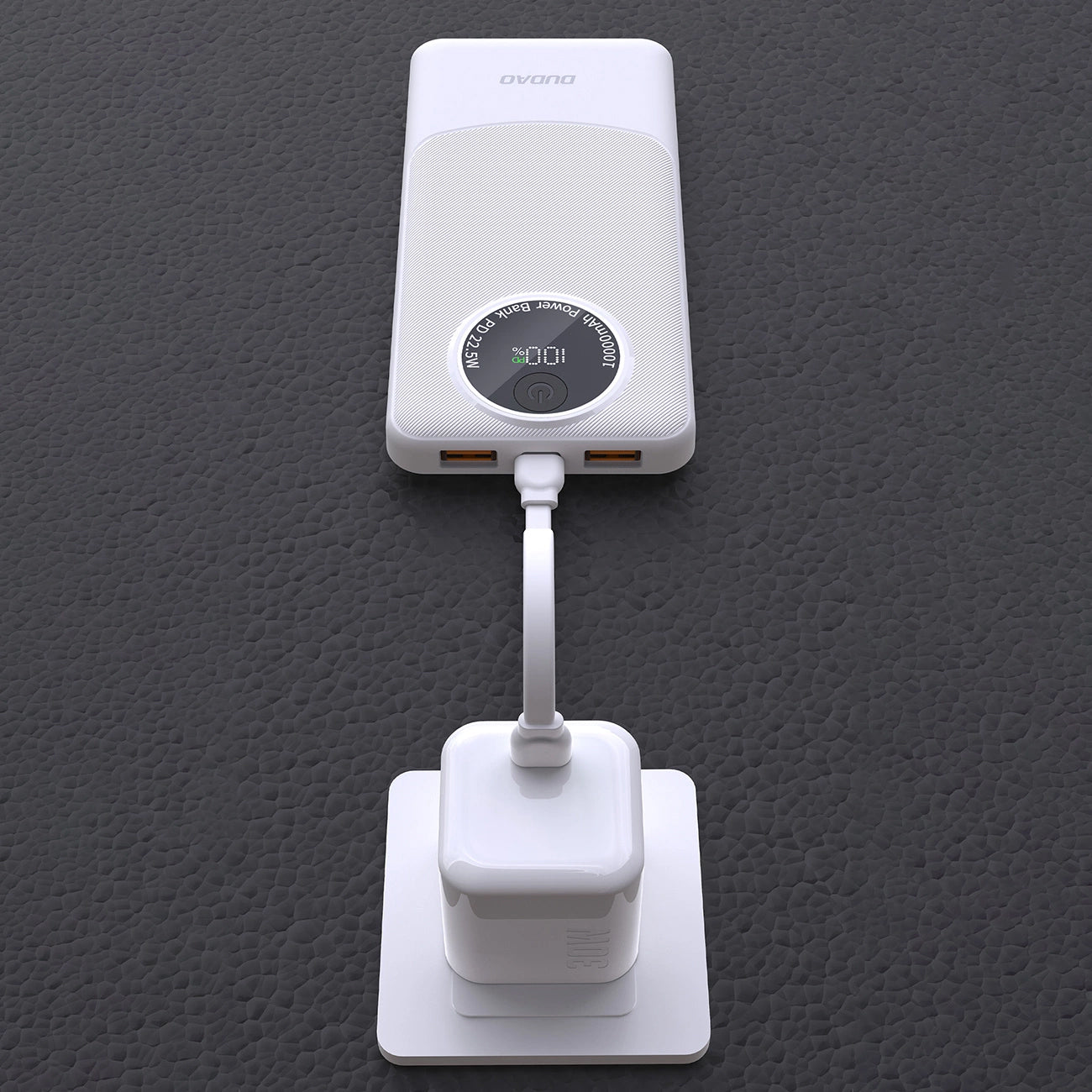 Εξωτερική Μπαταρία Dudao K12, 10000mAh, 22.5W, QC + PD, 1 x USB-C - 2 x USB-A, Μαύρη