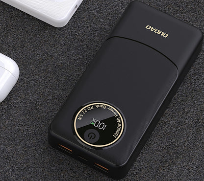 Εξωτερική Μπαταρία Dudao K12Pro, 20000mAh, 22.5W, QC + PD, 1 x USB-C - 2 x USB-A, Μαύρη