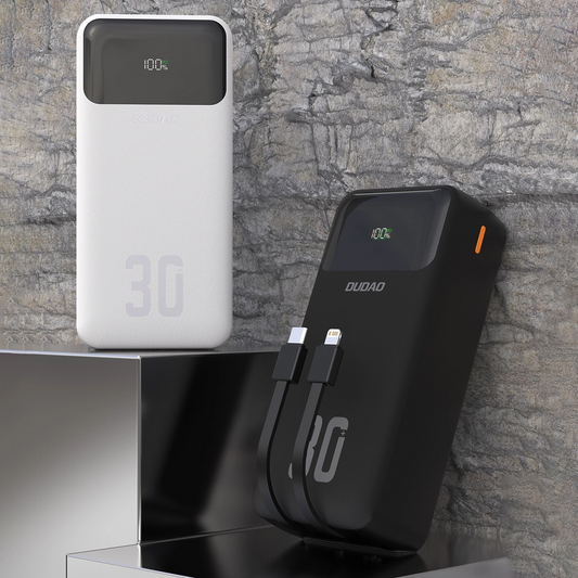 Εξωτερική Μπαταρία Dudao K15MAX, 30000mAh, 22.5W, QC + PD, 1 x USB-A - 2 x Lightning - 2 x USB-C, Μαύρο