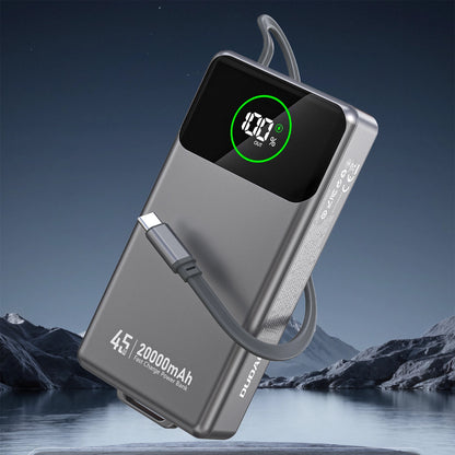 Εξωτερική Μπαταρία Dudao K31 Pro, 20000mAh, 45W, QC + PD, 1 x USB-A - 2 x USB-C, Γκρι