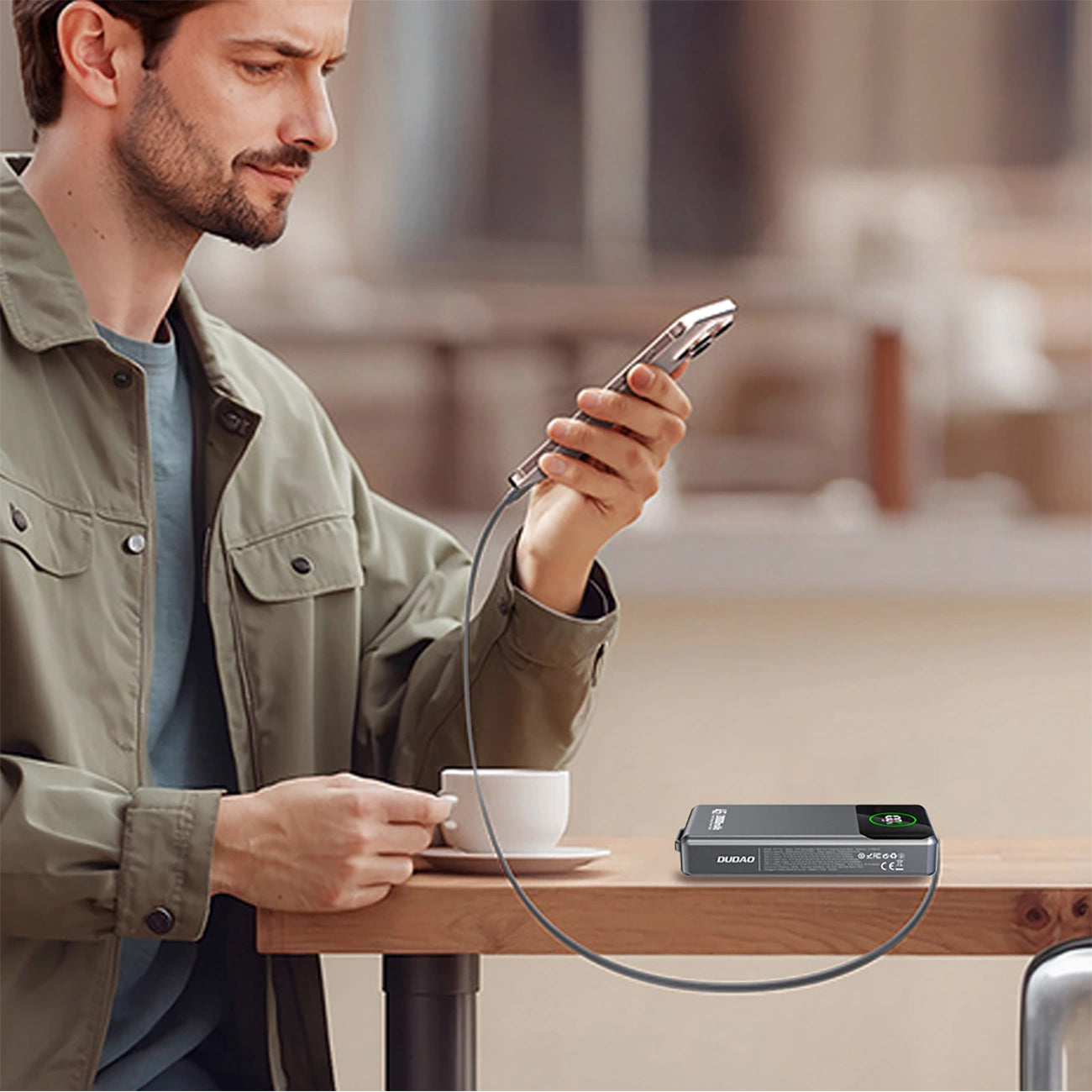 Εξωτερική Μπαταρία Dudao K31 Pro, 20000mAh, 45W, QC + PD, 1 x USB-A - 2 x USB-C, Γκρι