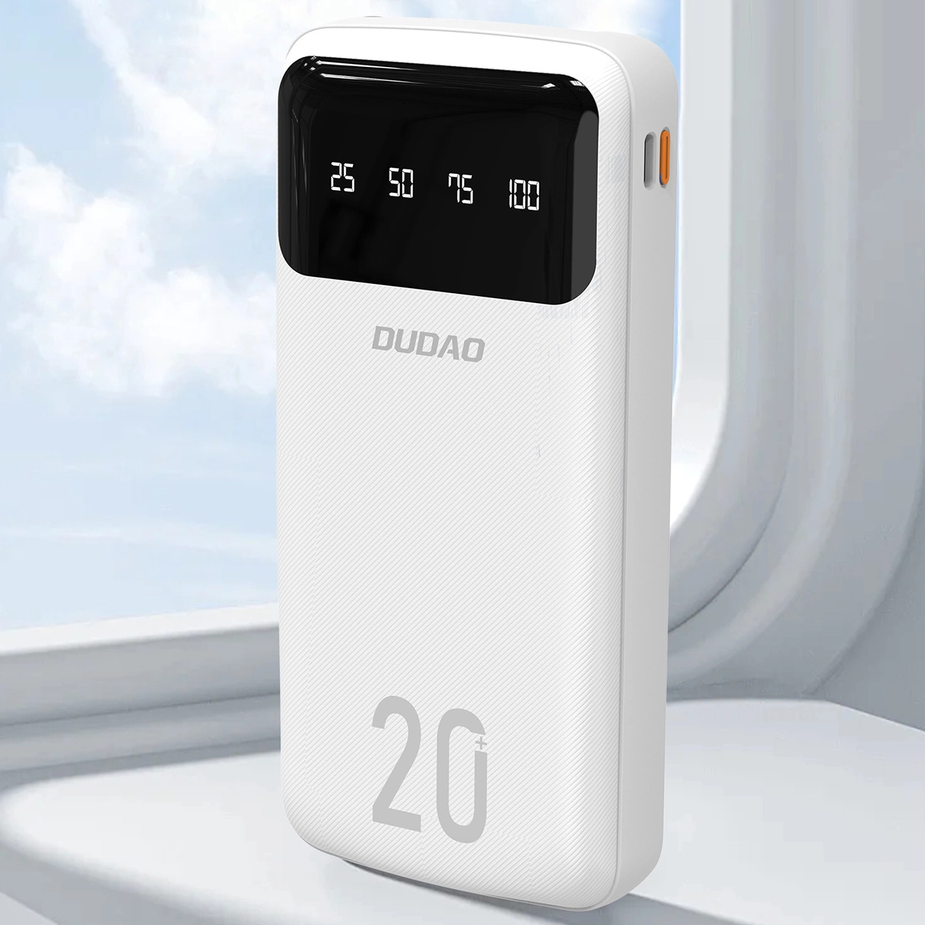 Εξωτερική Μπαταρία Dudao K6Pro+, 20000mAh, 10W, 1 x Lightning - 1 x microUSB - 1 x USB-A - 1 x USB-C, Λευκή