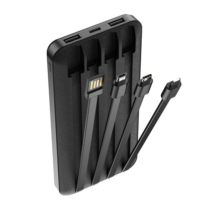 Εξωτερική μπαταρία Forever TB-411, 10000mAh, 10W, 1 x Lightning - 1 x microUSB - 1 x USB-C - 2 x USB-A, Μαύρο