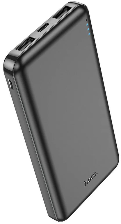 Εξωτερική Μπαταρία HOCO J100, 10000mAh, 10W, 2 x USB-A, Μαύρη
