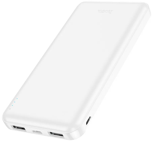 Εξωτερική Μπαταρία HOCO J100, 10000mAh, 10W, 2 x USB-A, Λευκή
