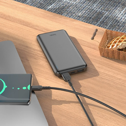 Εξωτερική Μπαταρία HOCO J100, 10000mAh, 10W, 2 x USB-A, Μαύρη