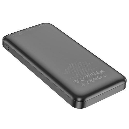 Εξωτερική Μπαταρία HOCO J101, 10000mAh, 22.5W, QC + PD, 1 x USB-C - 2 x USB-A, Μαύρη