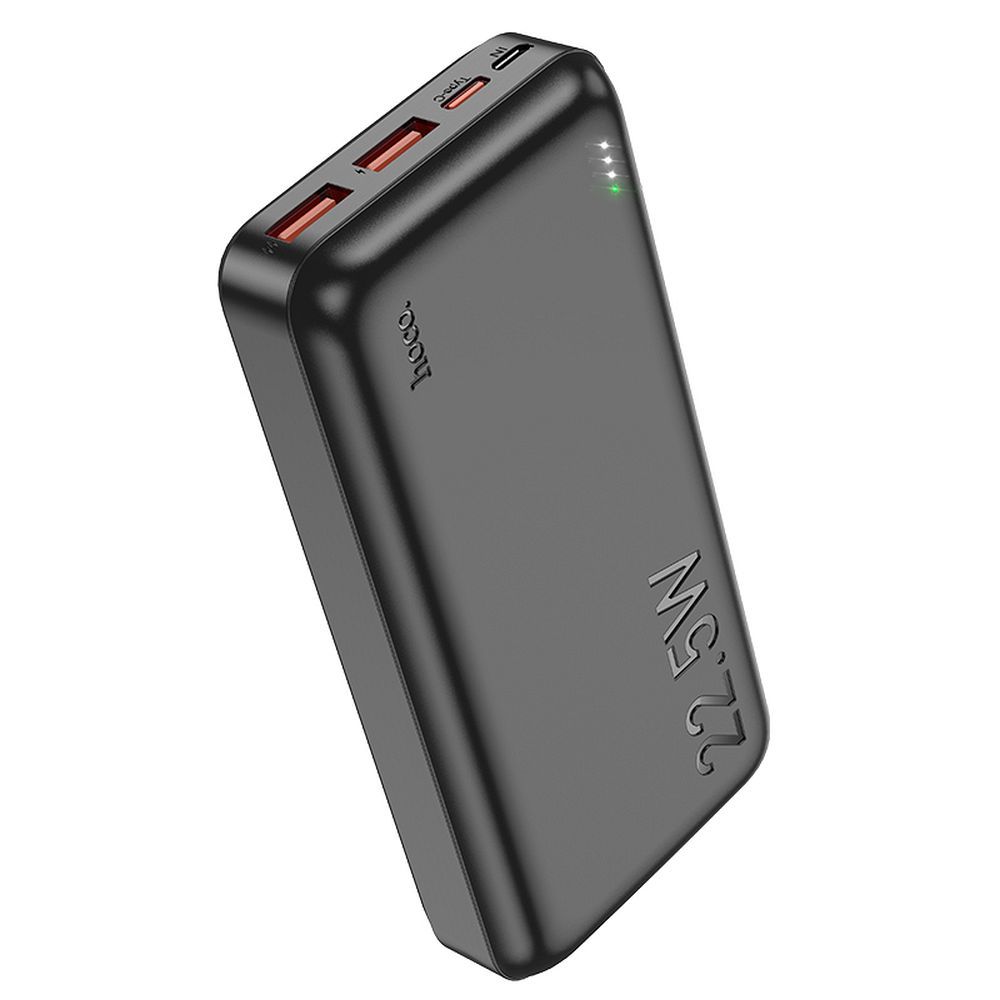 Εξωτερική Μπαταρία HOCO J101A, 20000mAh, 22.5W, QC + PD, 1 x USB-C - 2 x USB-A, Μαύρο