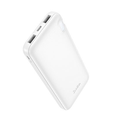 Εξωτερική Μπαταρία HOCO J128, 10000mAh, 10W, 2 x USB-A, Λευκή