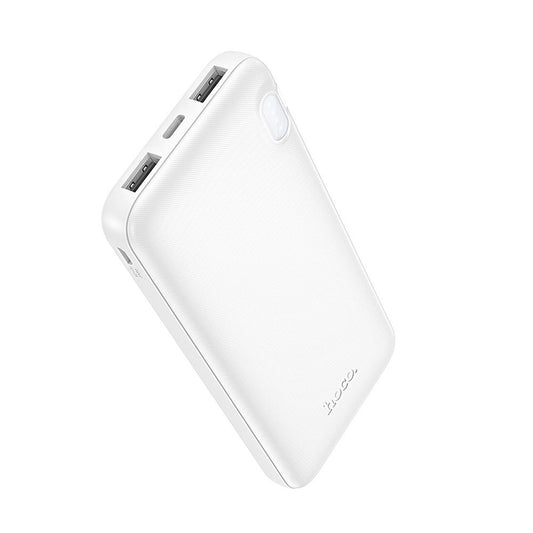 Εξωτερική Μπαταρία HOCO J128, 10000mAh, 10W, 2 x USB-A, Λευκή