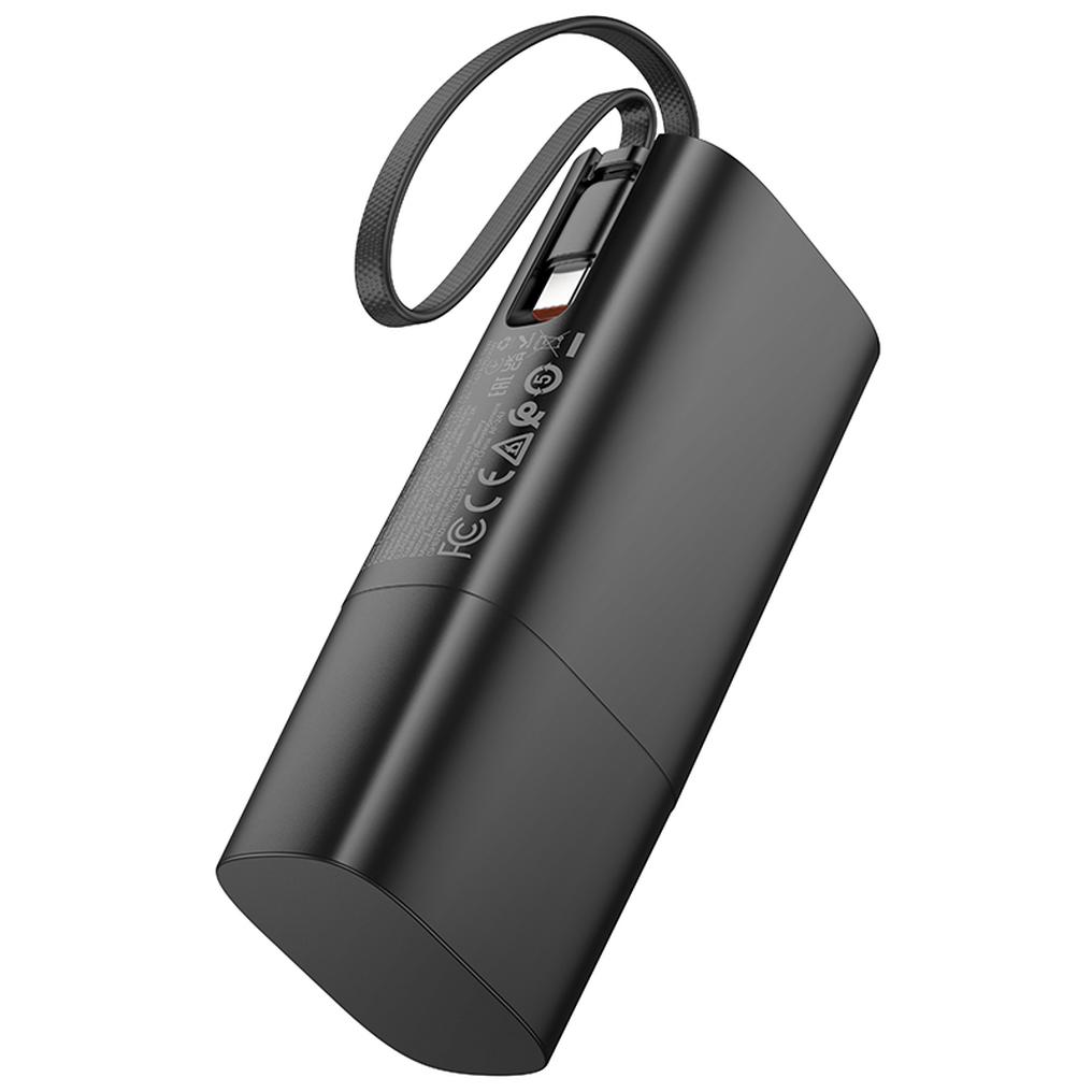 Power Bank HOCO J148 2 σε 1, 5000 mAh, 20 W, PD, 2 x USB-C, Μαύρο