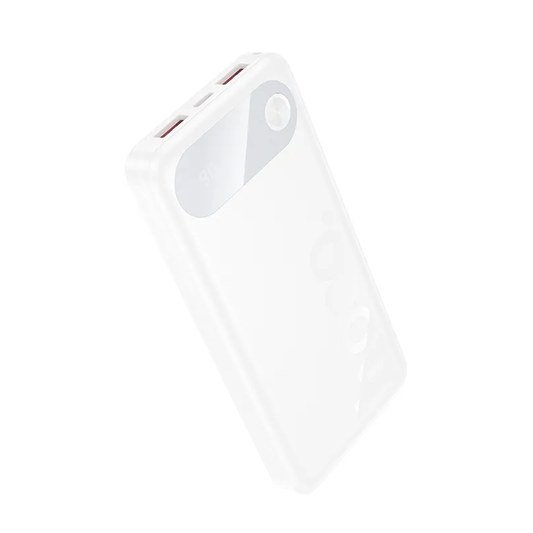 Εξωτερική Μπαταρία HOCO J154, 10000mAh, 22.5W, QC + PD, 1 x USB-C - 2 x USB-A, Λευκή