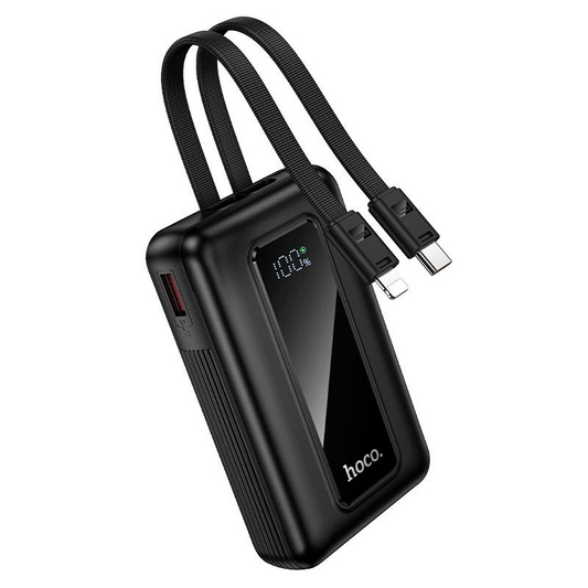 Εξωτερική Μπαταρία HOCO J162, 10000mAh, 22.5W, QC + PD, 1 x Lightning - 1 x USB-A - 2 x USB-C, Μαύρο