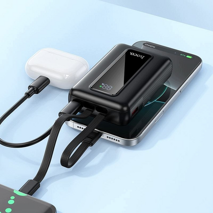 Εξωτερική Μπαταρία HOCO J162, 10000mAh, 22.5W, QC + PD, 1 x Lightning - 1 x USB-A - 2 x USB-C, Μαύρο
