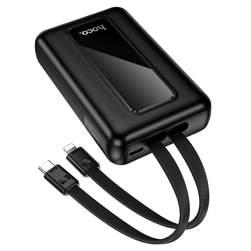 Εξωτερική Μπαταρία HOCO J162, 10000mAh, 22.5W, QC + PD, 1 x Lightning - 1 x USB-A - 2 x USB-C, Μαύρο