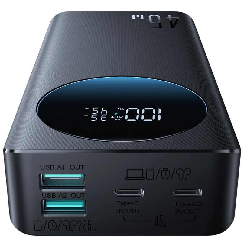 Εξωτερική Μπαταρία Joyroom JR-PBF02 Pro, 20000mAh, 45W, QC + PD, 2 x USB-A - 2 x USB-C, Μαύρο
