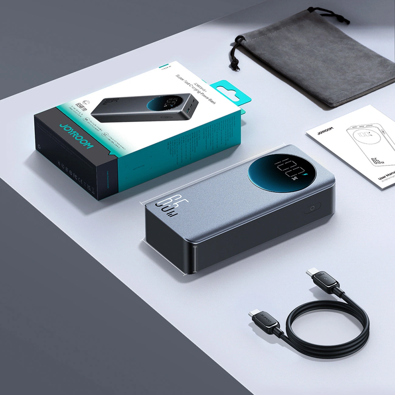 Εξωτερική Μπαταρία Joyroom JR-PBF05 Pro, 30000mAh, 65W, QC + PD, 1 x USB-A - 2 x USB-C, Μαύρο