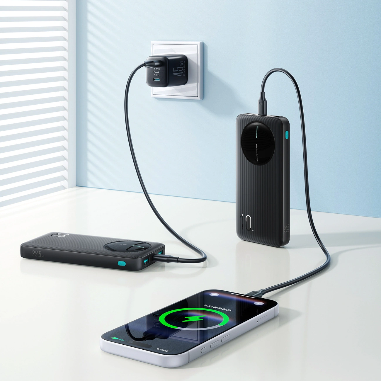 Εξωτερική Μπαταρία Joyroom JR-PBF12 Pro, 10000mAh, 22.5W, QC + PD, 1 x USB-C - 2 x USB-A, Μαύρο
