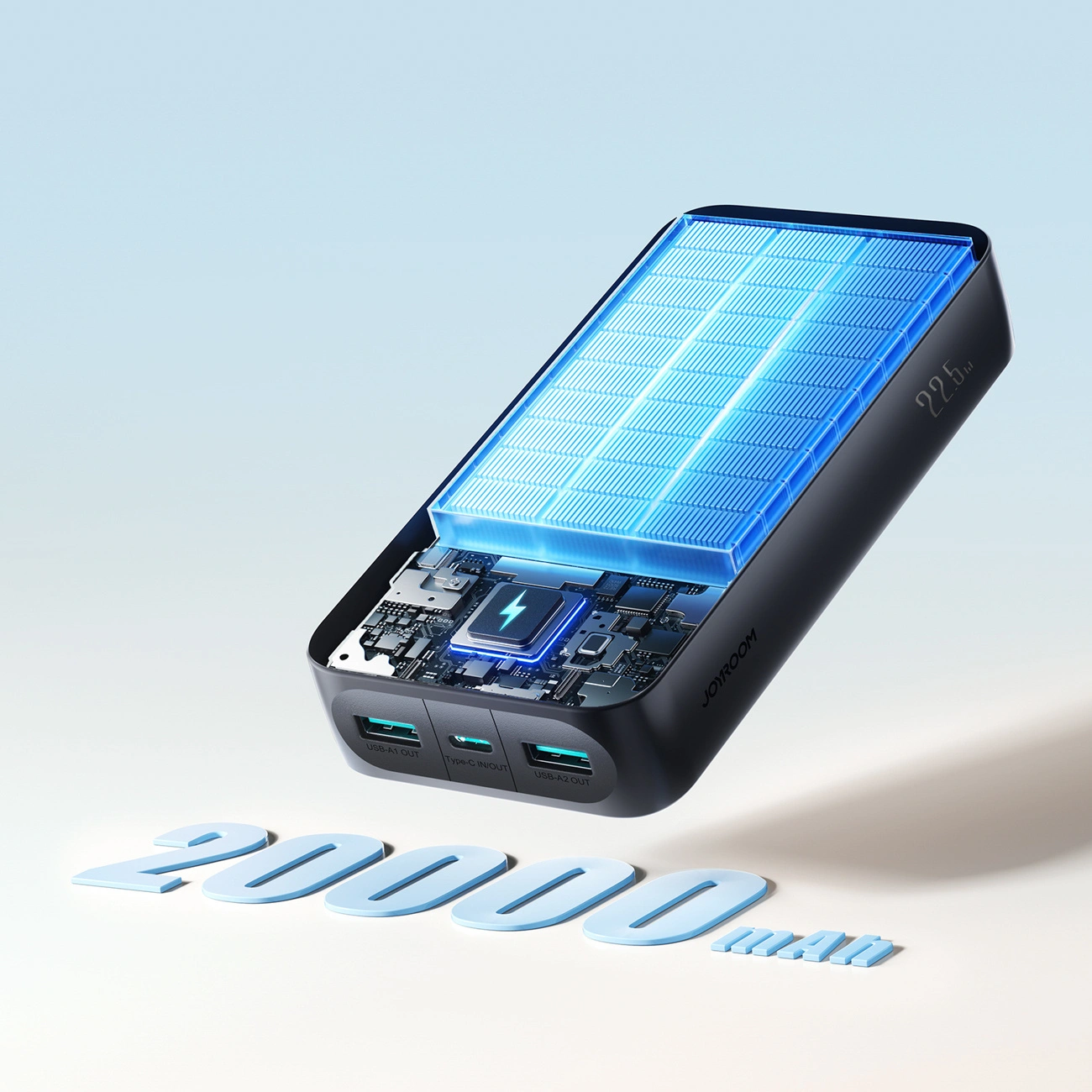 Εξωτερική Μπαταρία Joyroom JR-PBF14 Pro, 20000mAh, 22.5W, QC + PD, 1 x USB-C - 2 x USB-A, Μαύρη