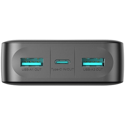 Εξωτερική Μπαταρία Joyroom JR-PBF14, 20000mAh, 12W, 1 x USB-C - 2 x USB-A, Μαύρη