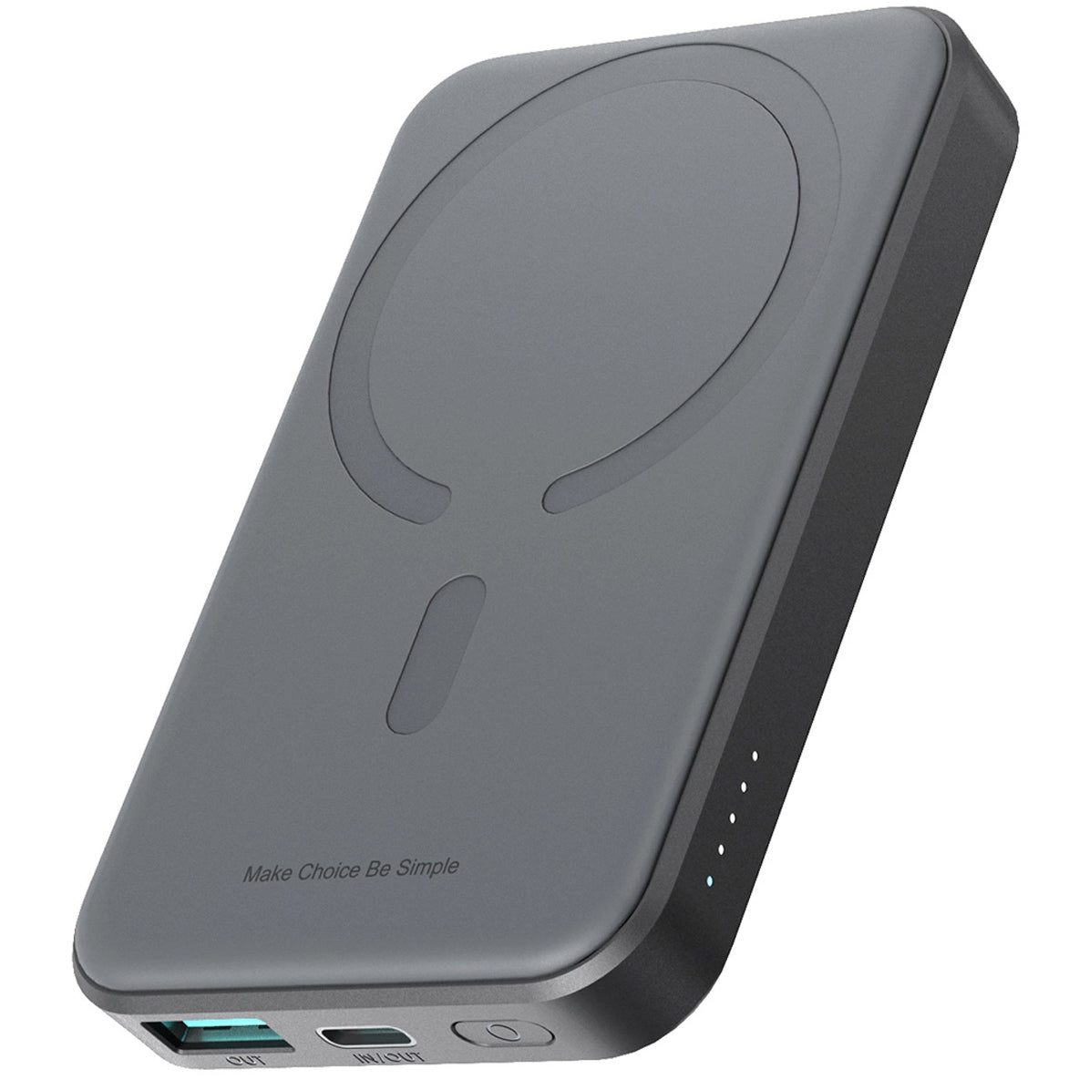 Joyroom JR-W020 Εξωτερική μπαταρία MagSafe, 5000mAh, 20W, QC + PD + FQI, 1 x QI - 1 x USB-A - 1 x USB-C, Μαύρο 