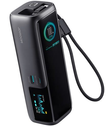 Εξωτερική μπαταρία Joyroom PODIX PR70, 25000mAh, 240W, QC + PD, 1 x USB-A - 3 x USB-C, Μαύρη