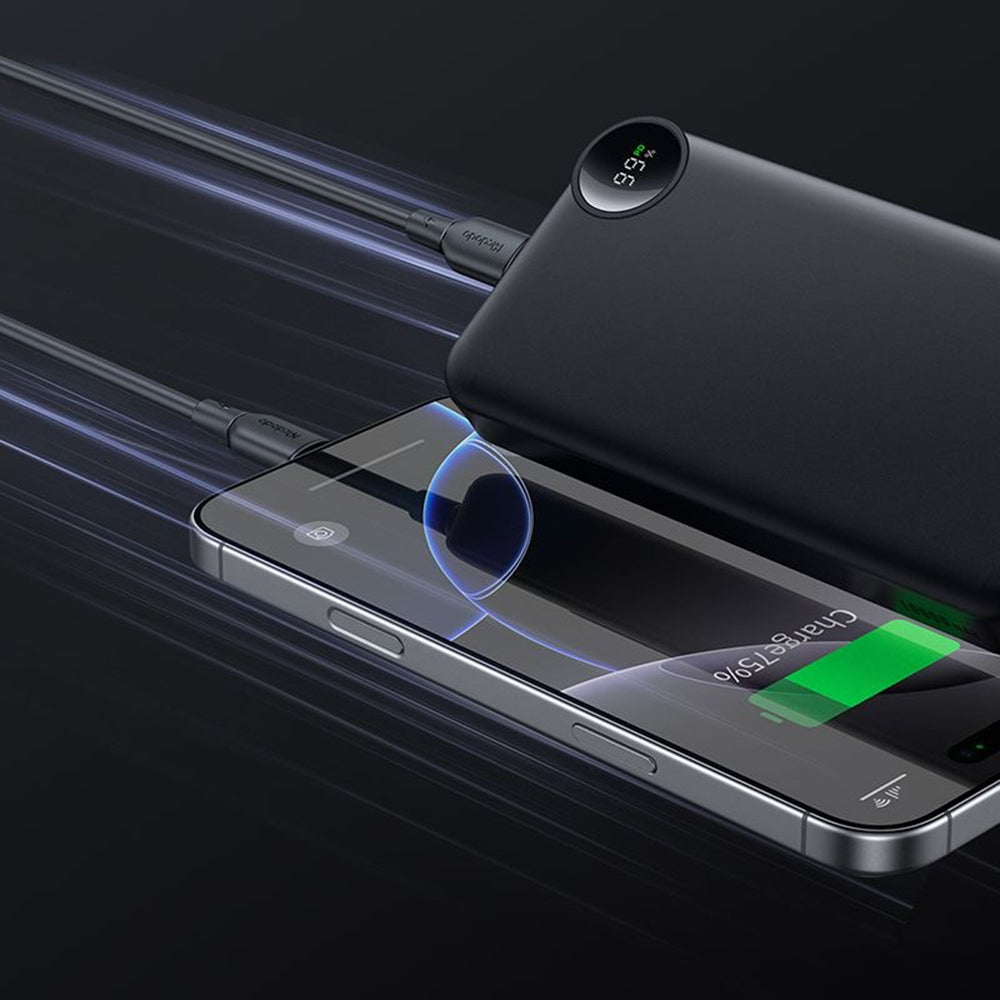 Εξωτερική Μπαταρία McDodo MC-3850 Display, 10000mAh, 30W, QC + PD, 1 x USB-A - 2 x USB-C, Μαύρη