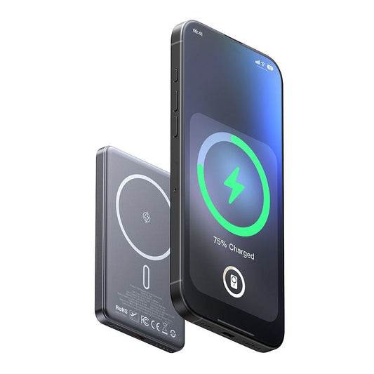 McDodo MC-4641 Meta Wireless External Battery, 5000mAh, 20W, PD + FQI, 1 x QI - 1 x USB-C, Black