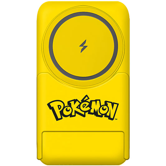 Ασύρματη Εξωτερική Μπαταρία OTL Pokemon Pikatchu, 5000mAh, 20W, PD + FQI, 1 x QI - 1 x USB-C, Κίτρινη PK1191