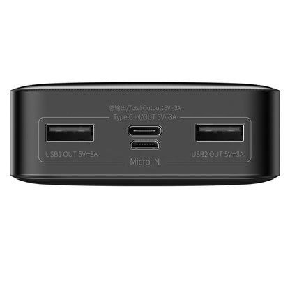 Εξωτερική μπαταρία Baseus Bipow, 20000mAh, 15W, 1 x USB-C - 2 x USB-A, μαύρο PPBD0501010101 