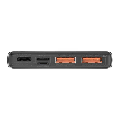 Εξωτερική μπαταρία Baseus Adaman, 10000mAh, 22,5W, QC + PD, 1 x USB-C - 2 x USB-A, Μαύρο