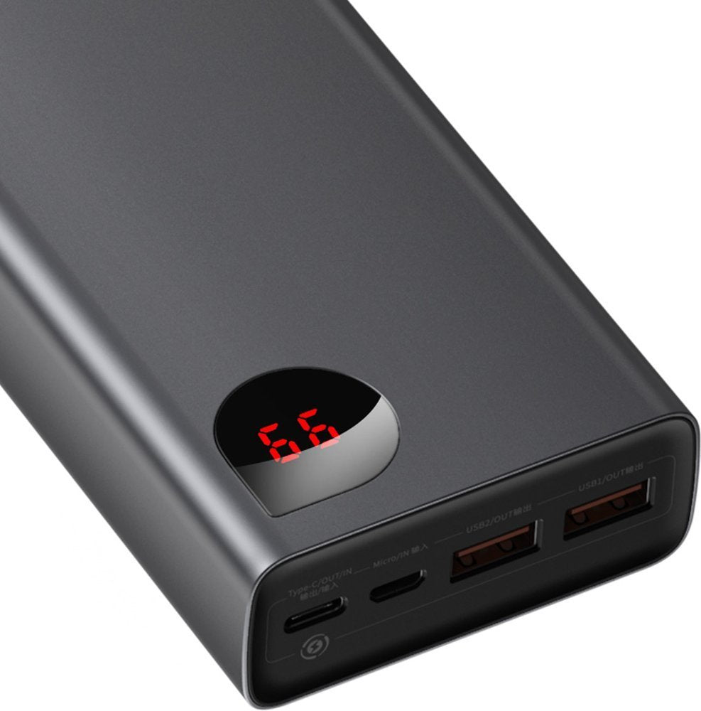 Εξωτερική μπαταρία Baseus Adaman, 20000mAh, 65W, QC + PD, 1 x USB-C - 2 x USB-C, μαύρο PPIMDA-D01 PPIMDA-D01 