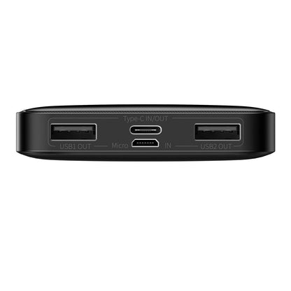 Εξωτερική μπαταρία Baseus Bipow, 10000mAh, 15W, 1 x USB-C - 2 x USB-A, μαύρο PPBD050001 