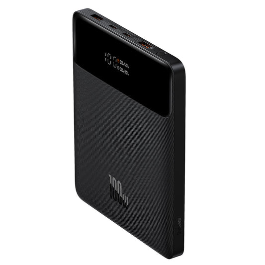 Baseus Blade Ultrathin Εξωτερική μπαταρία, 20000mAh, 100W, QC + PD, 2 x USB-A - 2 x USB-C, Μαύρο PPBL000201 PPBL000201