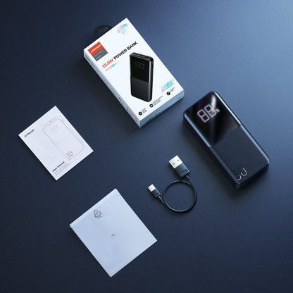Εξωτερική Μπαταρία Joyroom JR-QP193, 30000mAh, 22.5W, QC + PD, 1 x USB-C - 2 x USB-A, Μαύρο