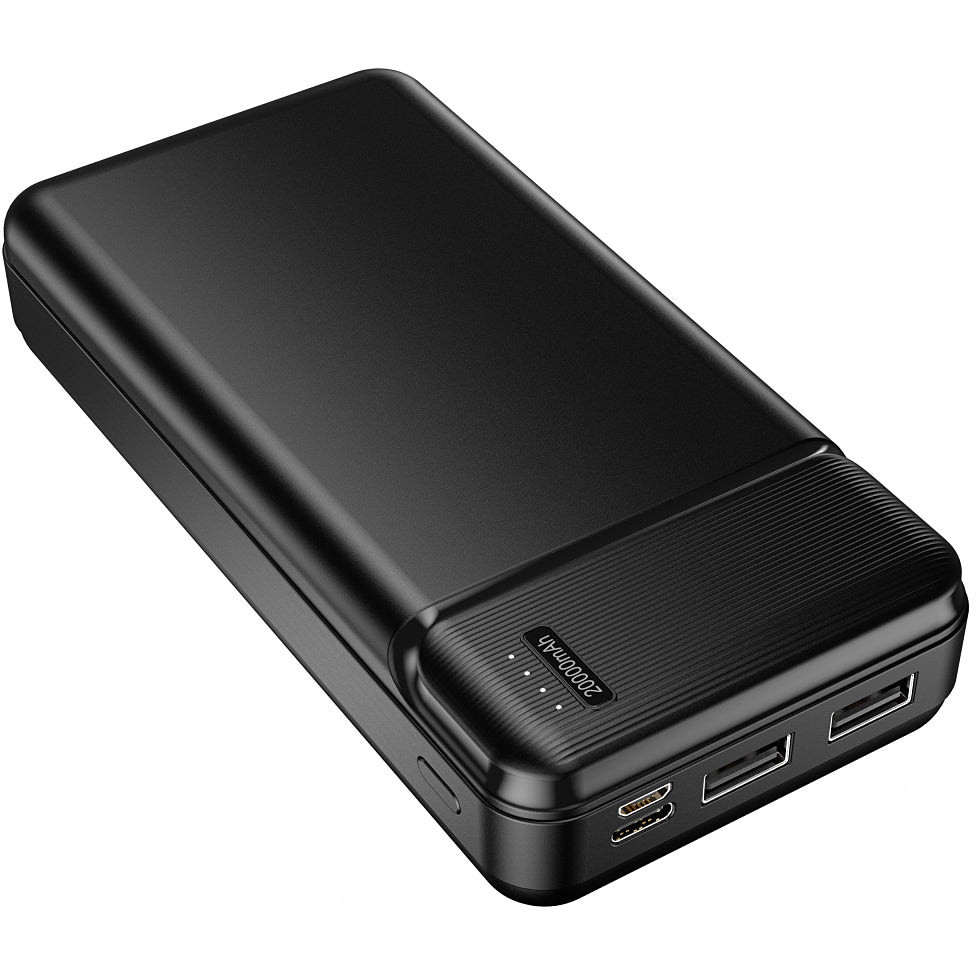 MaXlife MXPB-01 Εξωτερική μπαταρία, 20000mAh, 12W, 2 x USB-A, Μαύρο