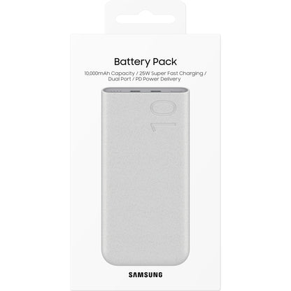 Εξωτερική μπαταρία Samsung, 10000mAh, 25W, PD, 2 x USB-C, μπεζ EB-P3400XUEGEU