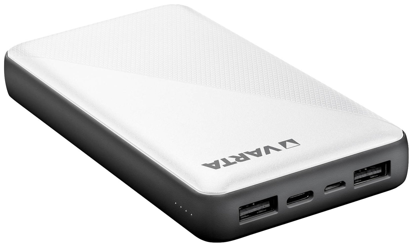 Εξωτερική μπαταρία Varta Energy, 15000mAh, 15W, 2 x USB-A - 1 x USB-C, λευκό