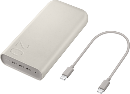 Εξωτερική μπαταρία Samsung, 20000mAh, 45W, PD, 3 x USB-C, μπεζ EB-P4520XUEGEU 