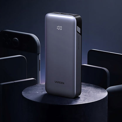 Εξωτερική Μπαταρία UGREEN Nexode PB532 (55989B), 20000mAh, 30W, QC + PD, 1 x USB-A - 2 x USB-C, Γκρι